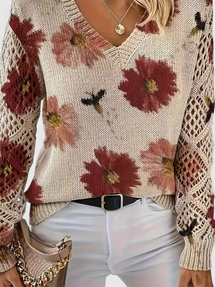 Aurélie | Elegant sweater med blomsterdesign