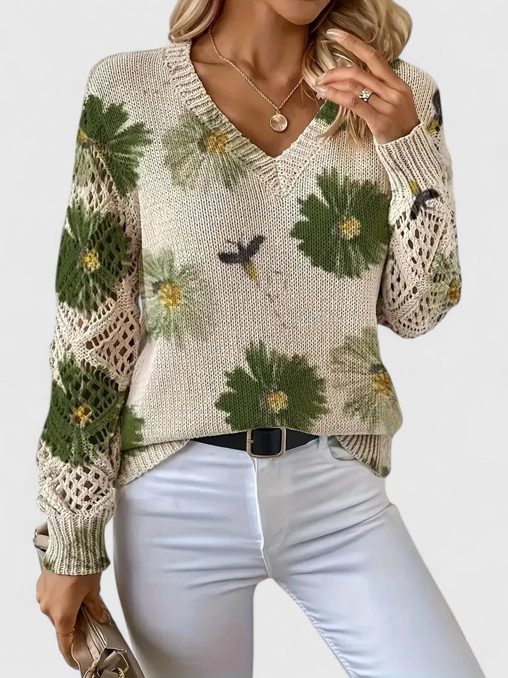 Aurélie | Elegant sweater med blomsterdesign