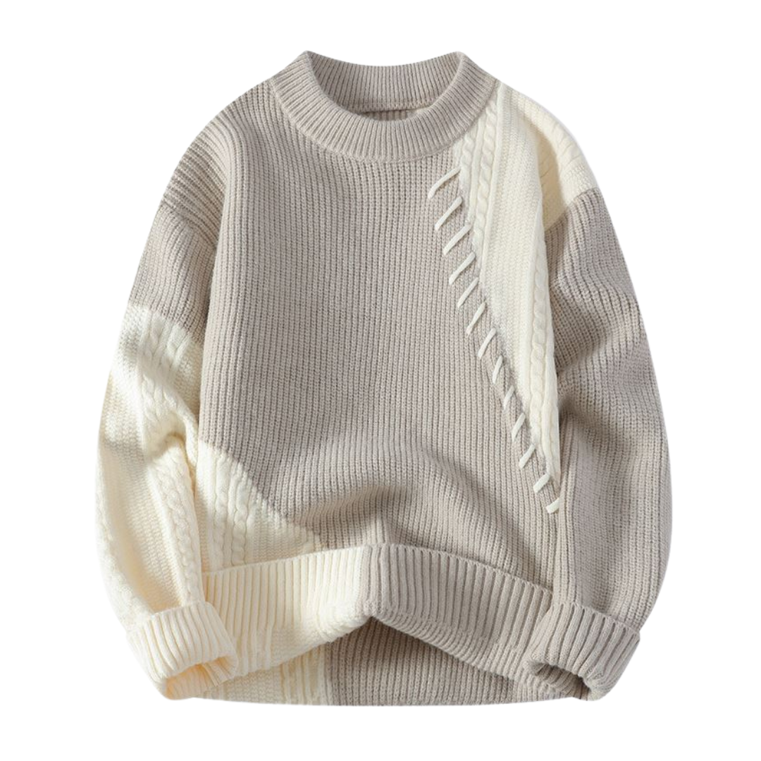 Asymmetrisk Sweater med Unik Vævning