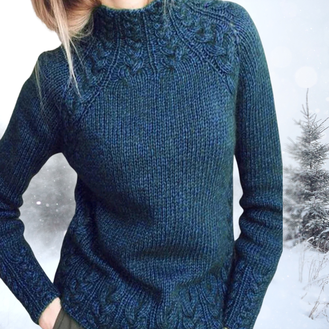 Bernadette | Vintage sweater med høj krave