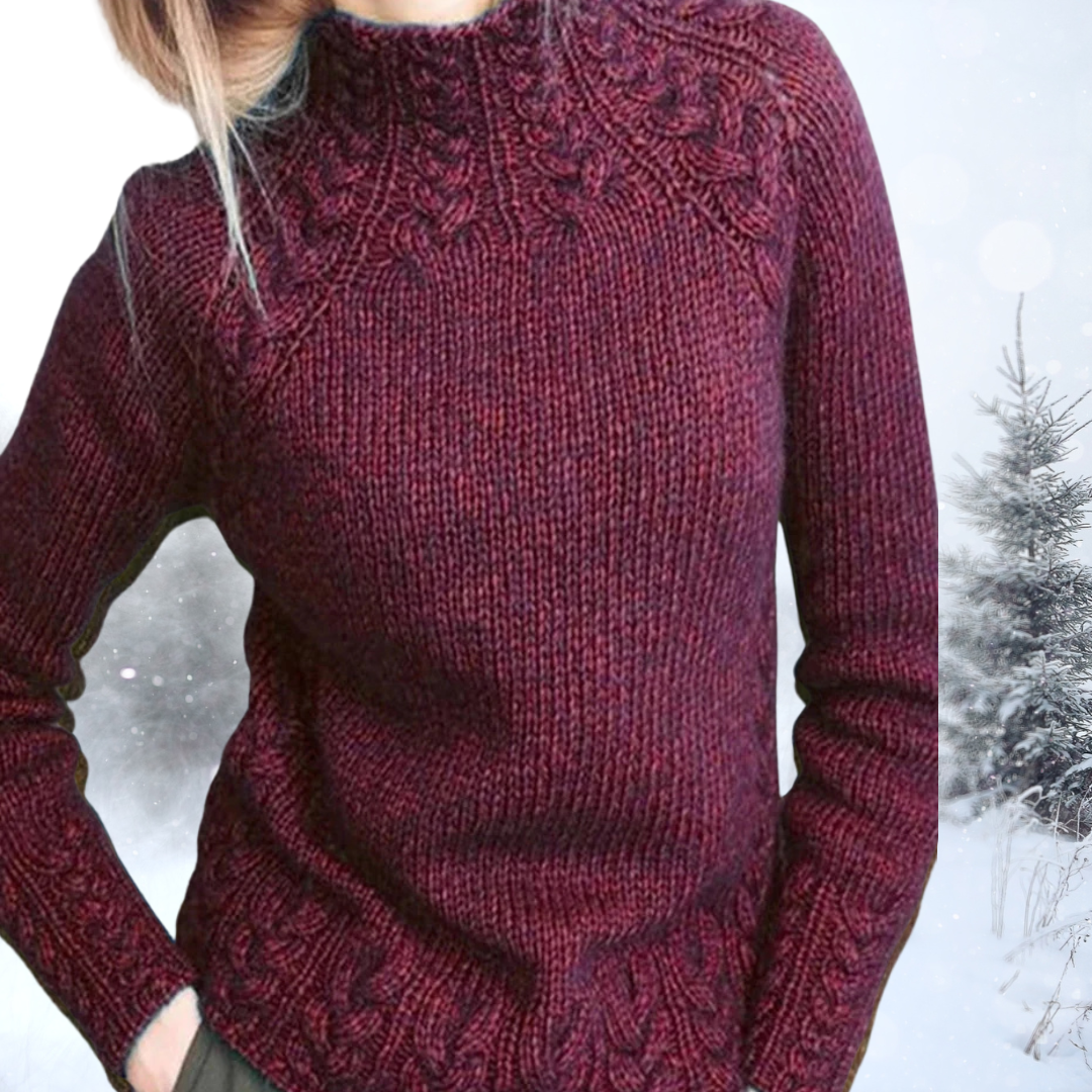 Bernadette | Vintage sweater med høj krave