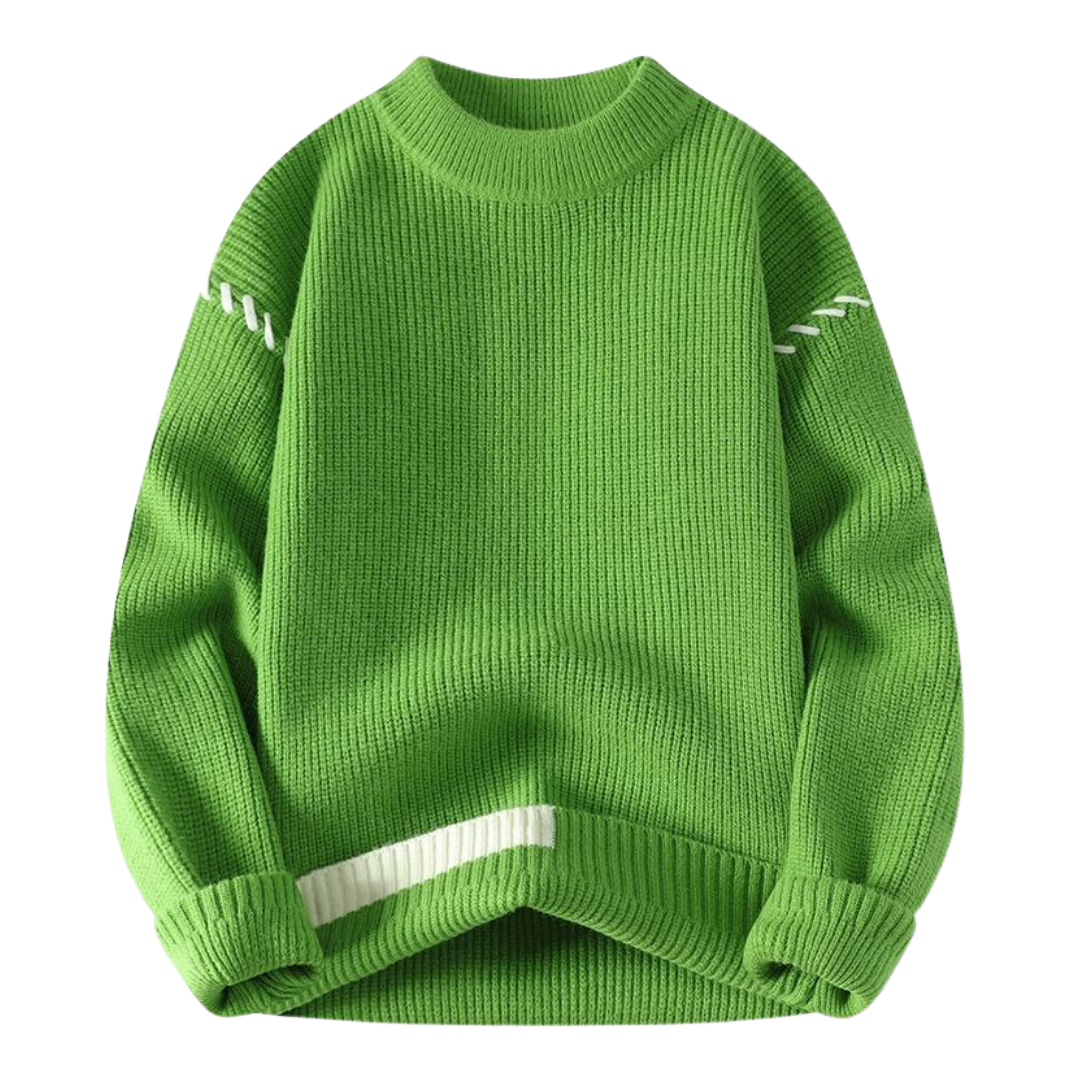 Sweater med rund hals