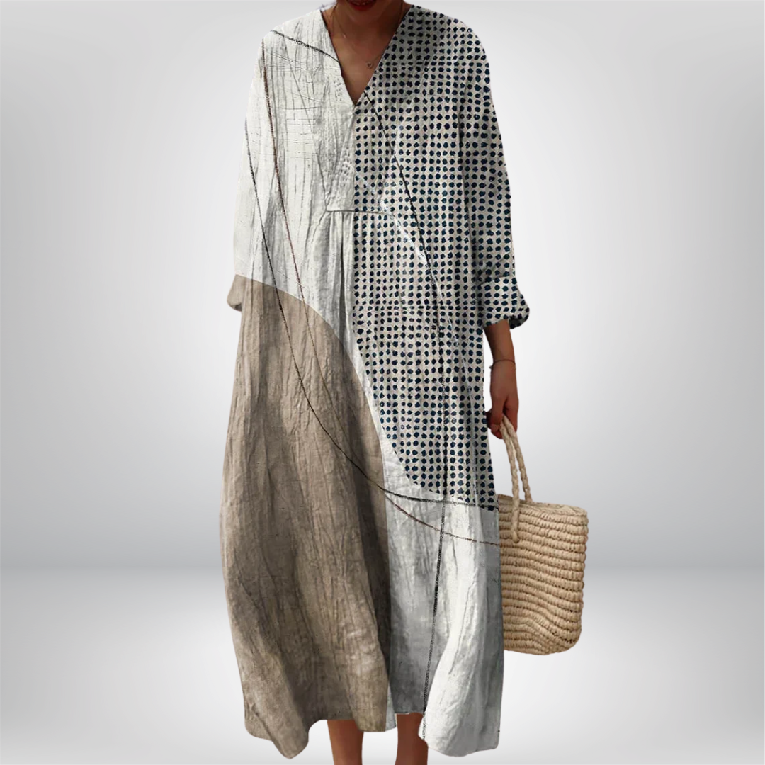 Klaudia | Elegant Geometrisk Kjole