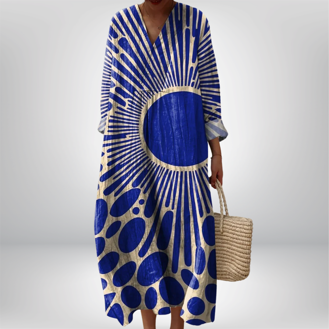 Justyna | Elegant Geometrisk Kjole