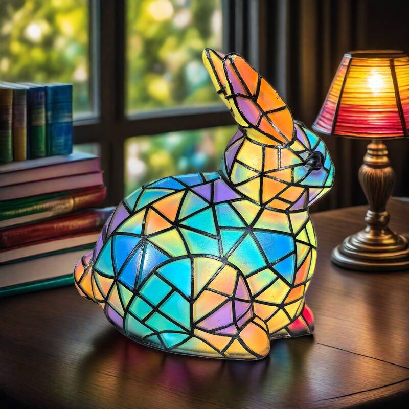 Dzwonek | Farverig Kaninlampe i Glas