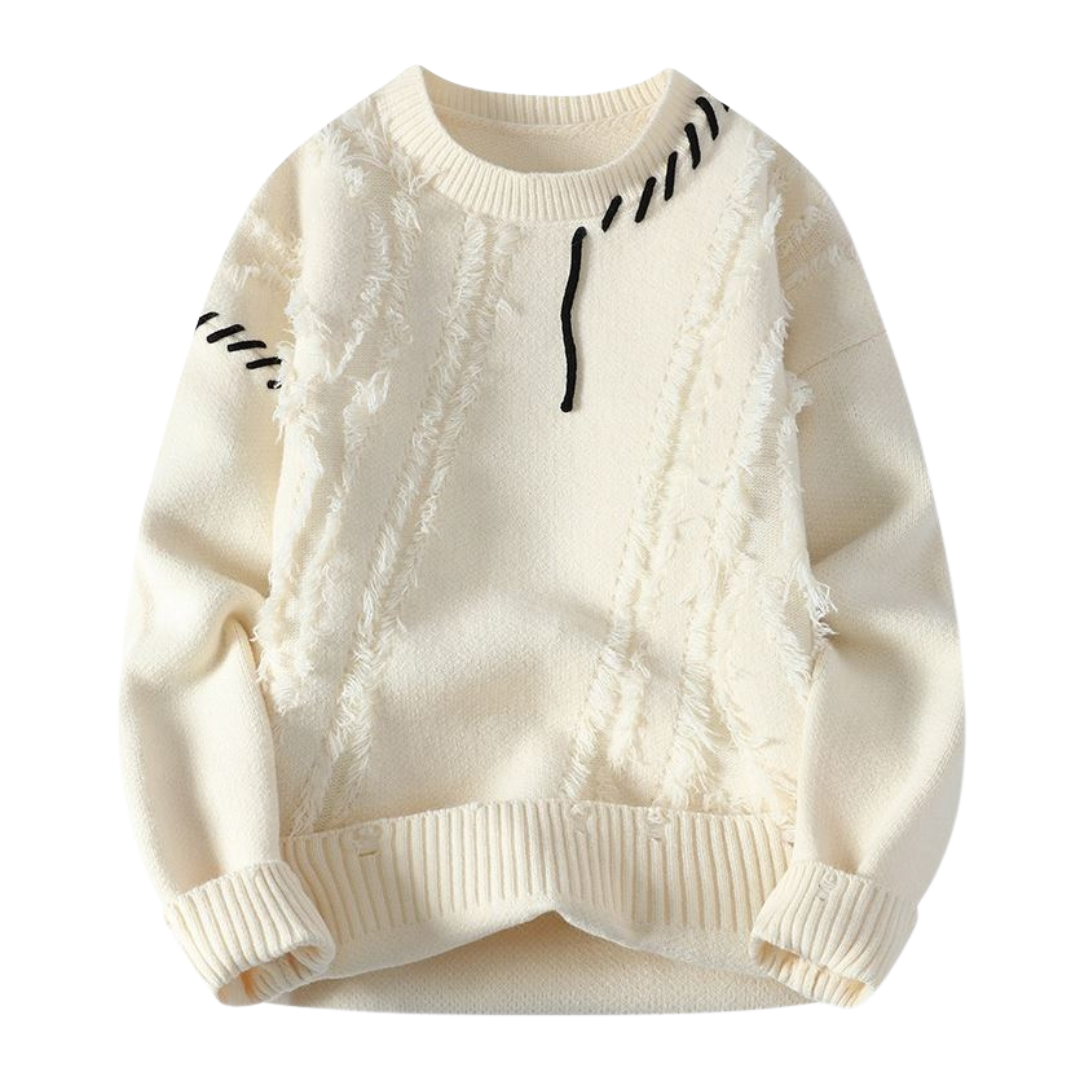 Premium Sweater med Ribbet Finish