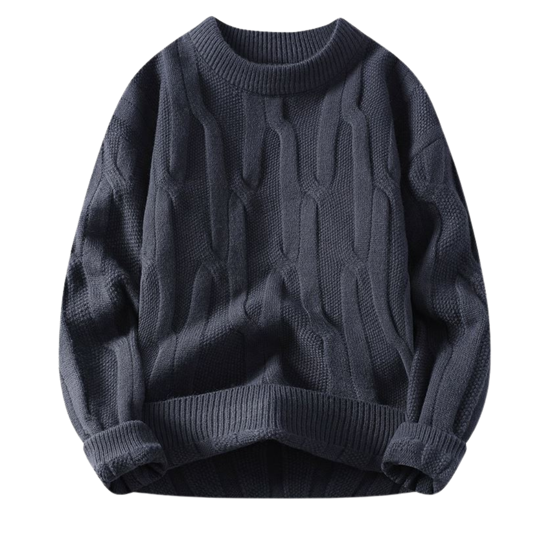 Premium Sweater med Fletmønster