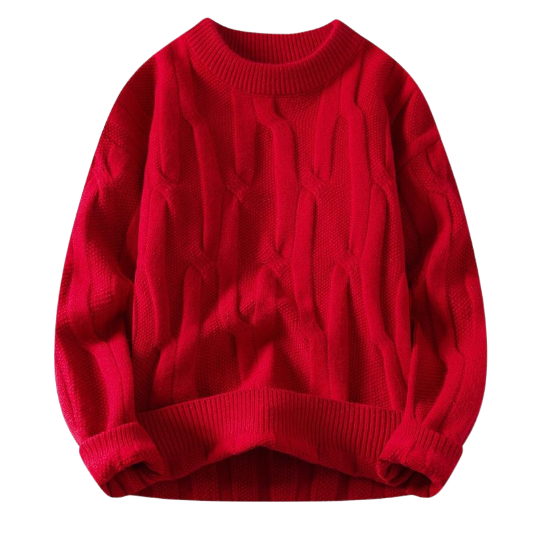 Premium Sweater med Fletmønster