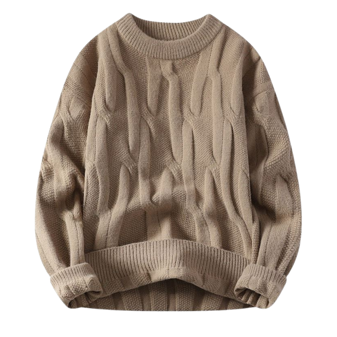 Premium Sweater med Fletmønster