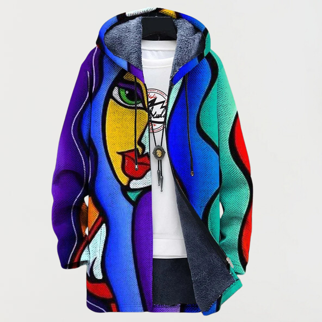 Lena | Farverig Kunst Hoodie