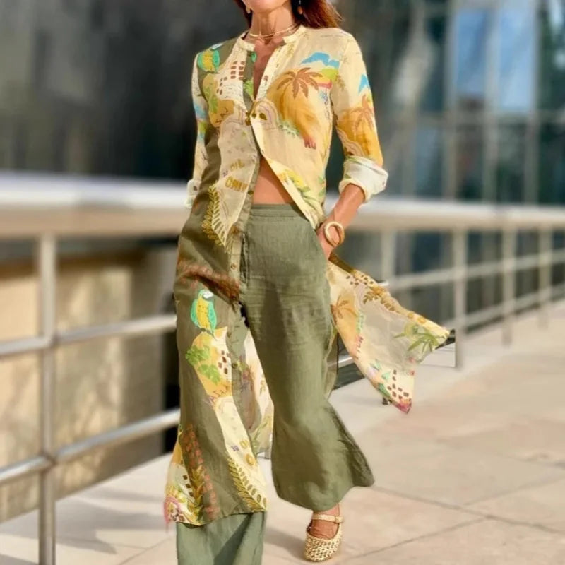 Miréliane – Elegant linned sæt