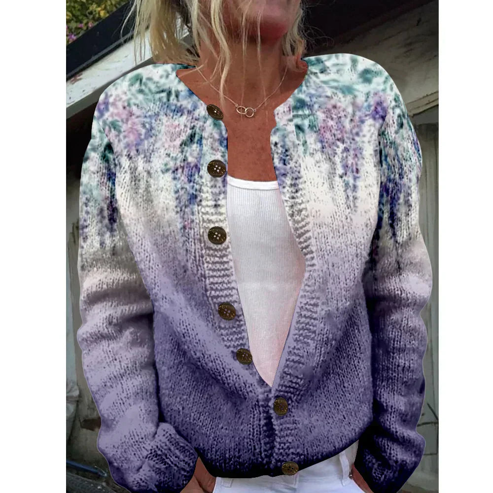 Agaath | Elegant cardigan med print