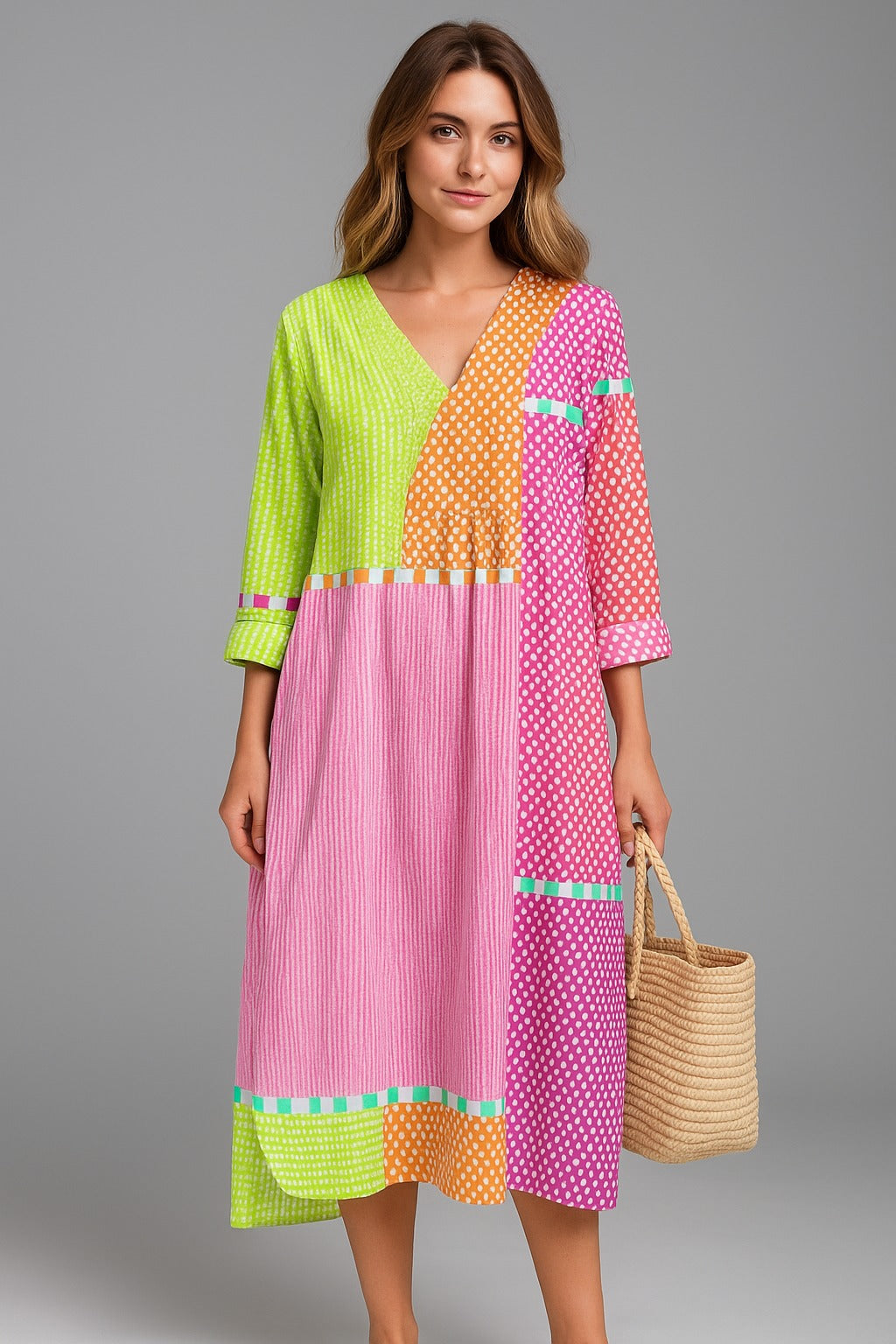 May™ | Elegant Geometrisk Kjole