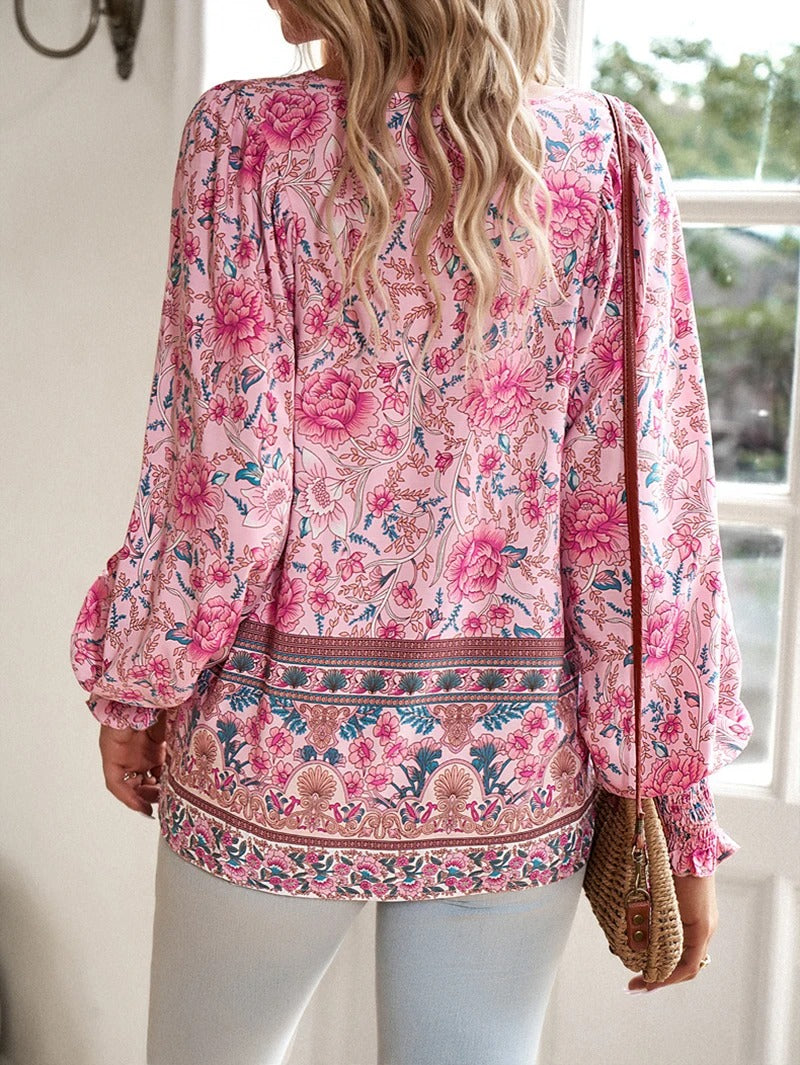 Arya | Boho Blossom Dreng Bluse
