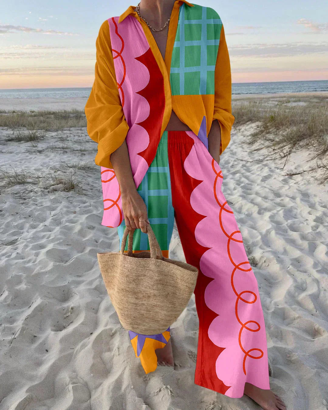 Arianna™ | Multifarvet Sæt med Mønster