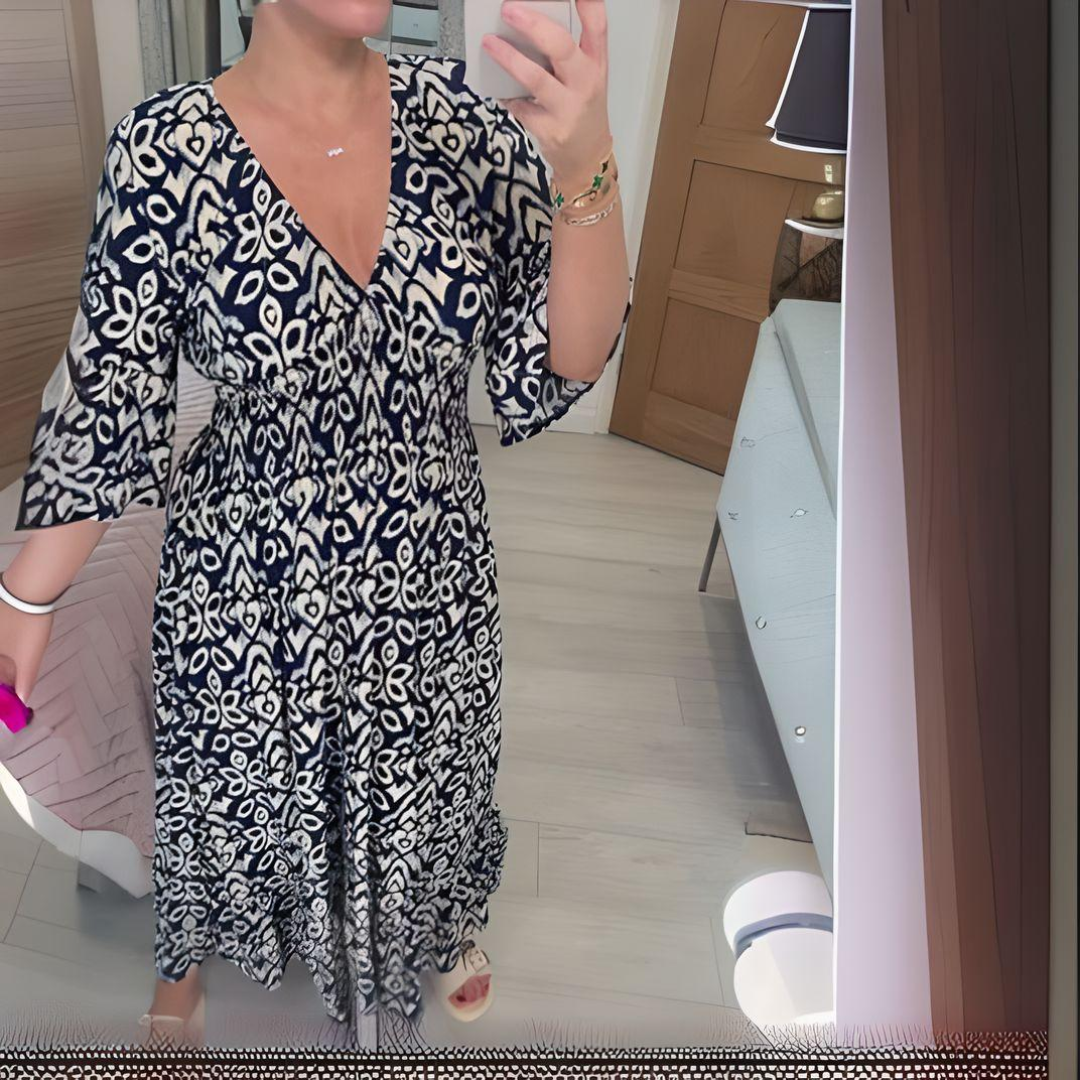 Isabella | Boho-stil kjole med mønster