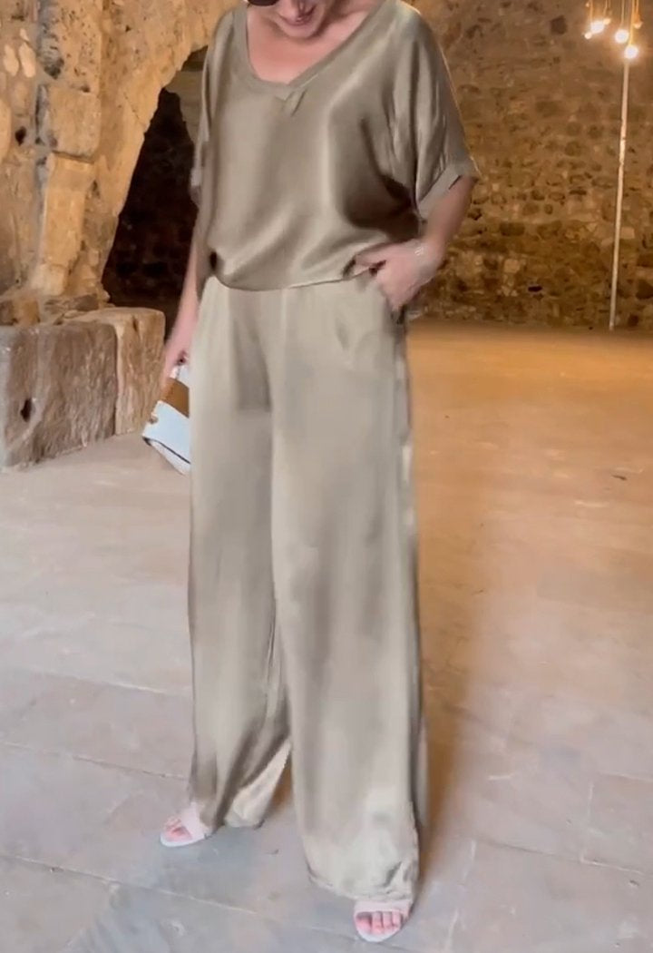 Elena | Casual to-delt sæt med rund hals