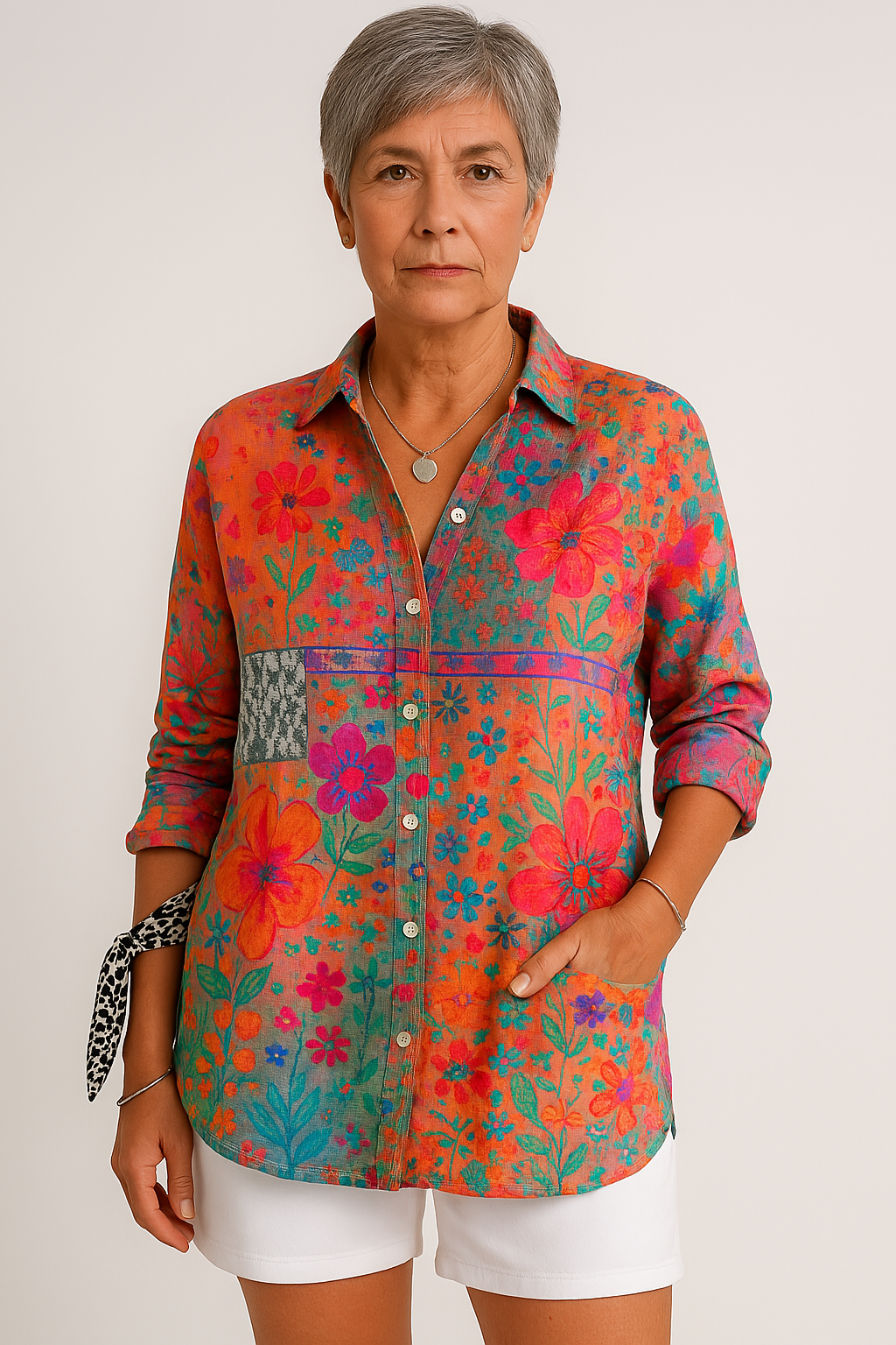 Jasmin | Boho Patchwork Bluse