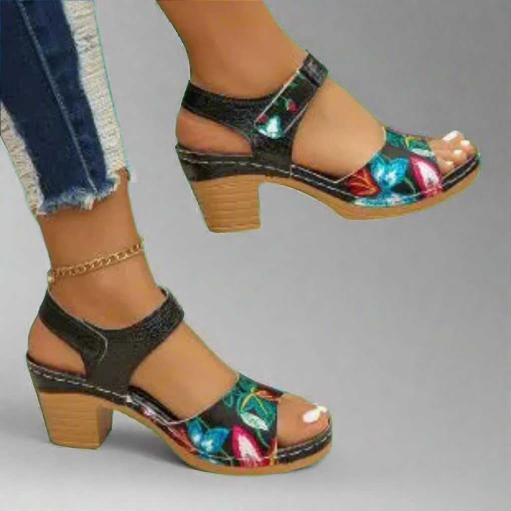 Marisa | Håndlavede peep-toe sandaler i premium materialer