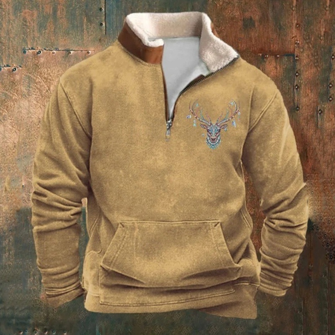 Pierre | Sweater med kvart lynlås