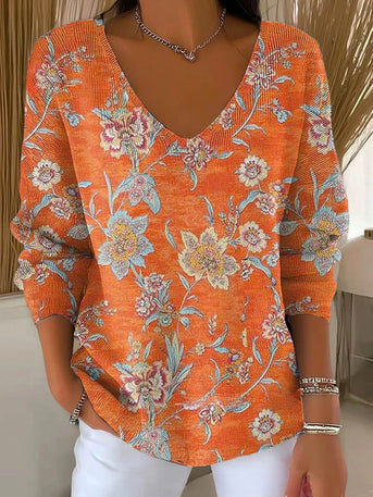 Lunessa – Feminin sweater med dyb V-udskæring