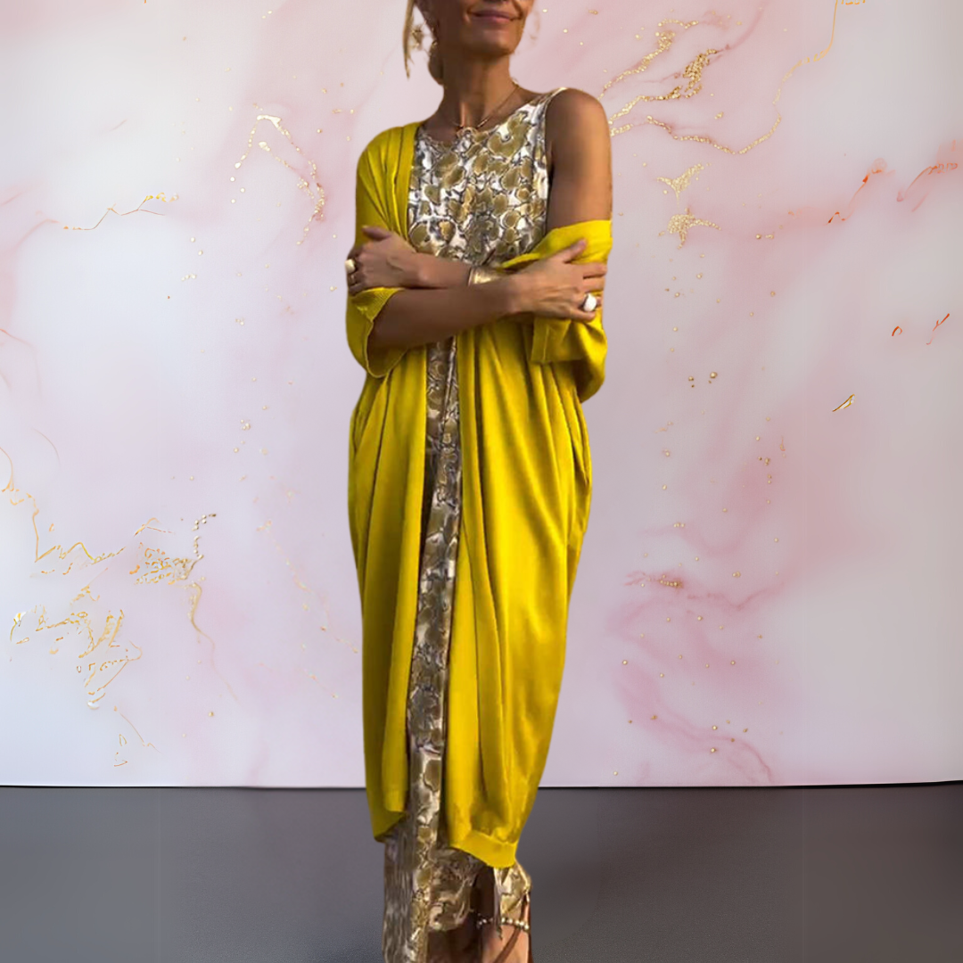 Melanie | Elegant Kjole med Vest