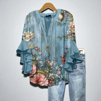 Fleur de Ciel – Bluse, der blomstrer i elegance