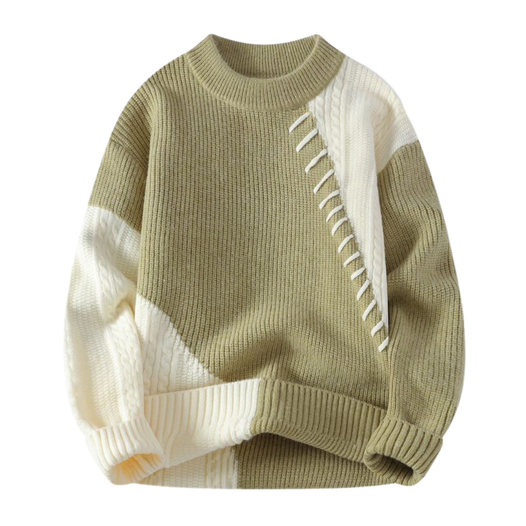 Asymmetrisk Sweater med Unik Vævning