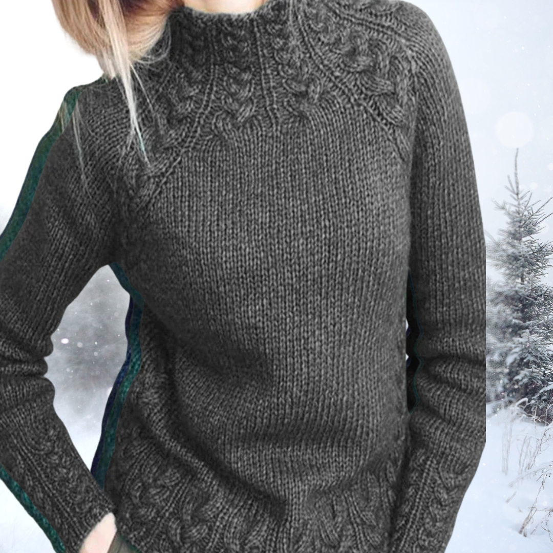 Bernadette | Vintage sweater med høj krave