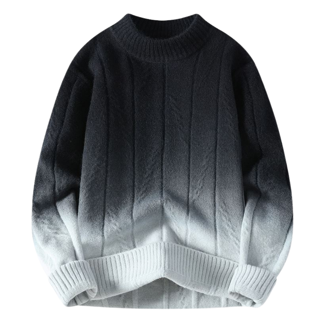 Sweater med gradientfarvning