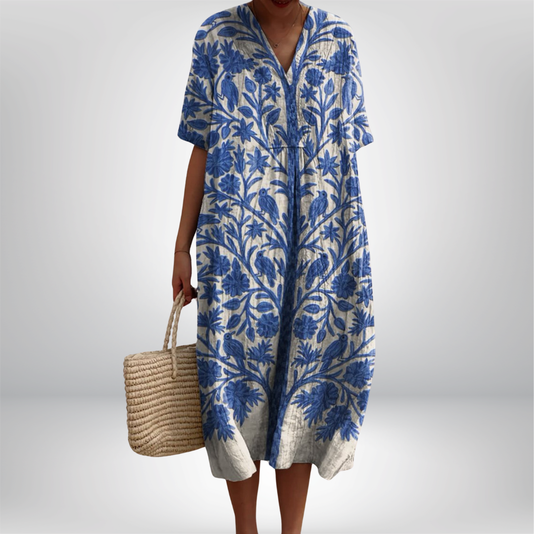 Anouk | Vintage Kjole med Blomsterprint