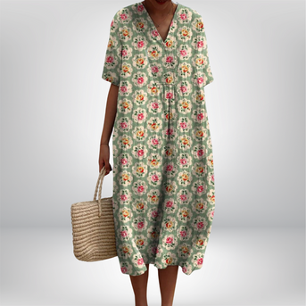 Femke | Vintage Kjole med Blomsterprint - Limited Edition