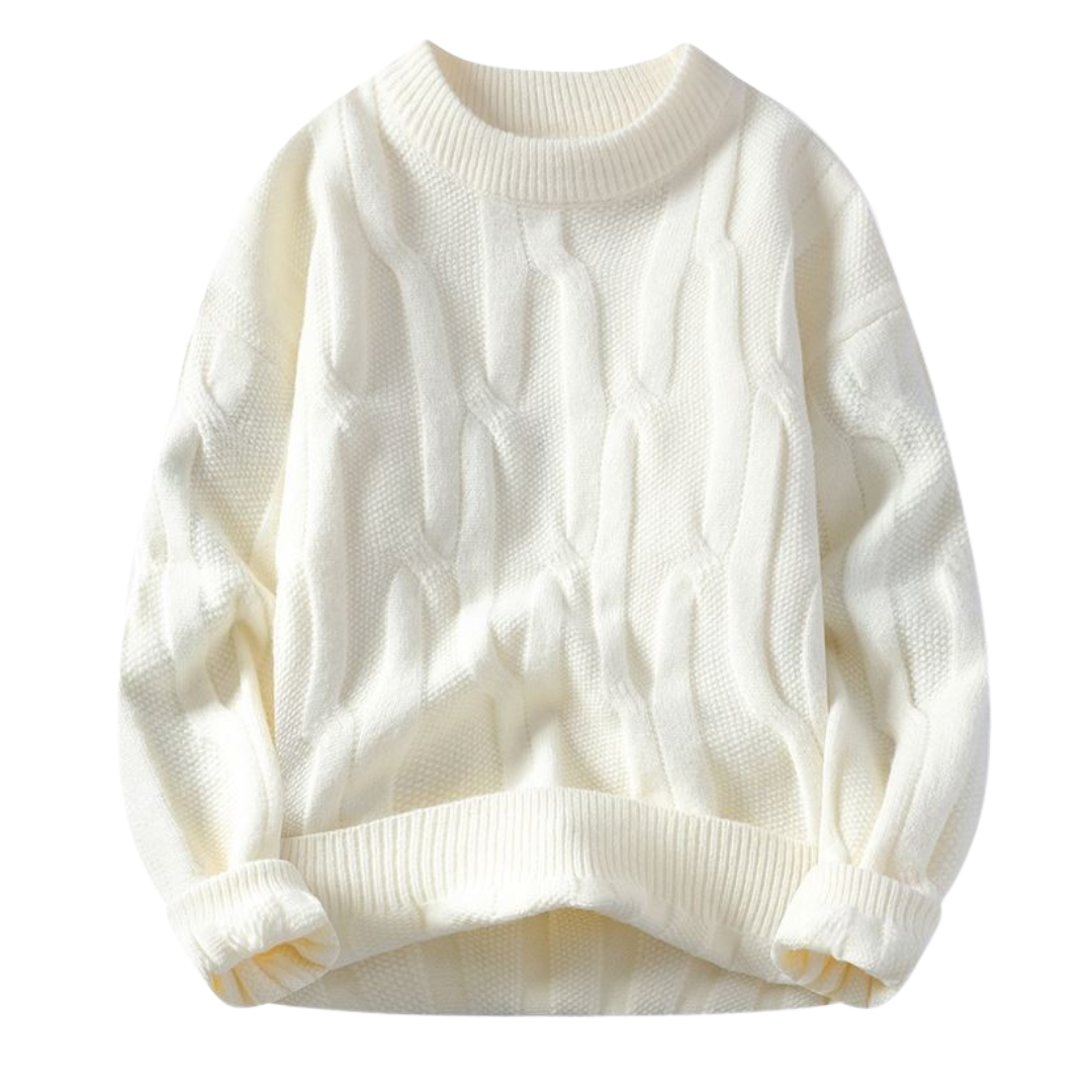Premium Sweater med Fletmønster