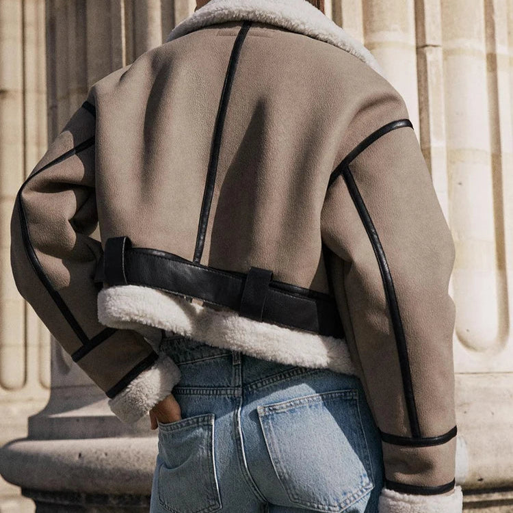 Bellini | Universel læderjakke i khaki