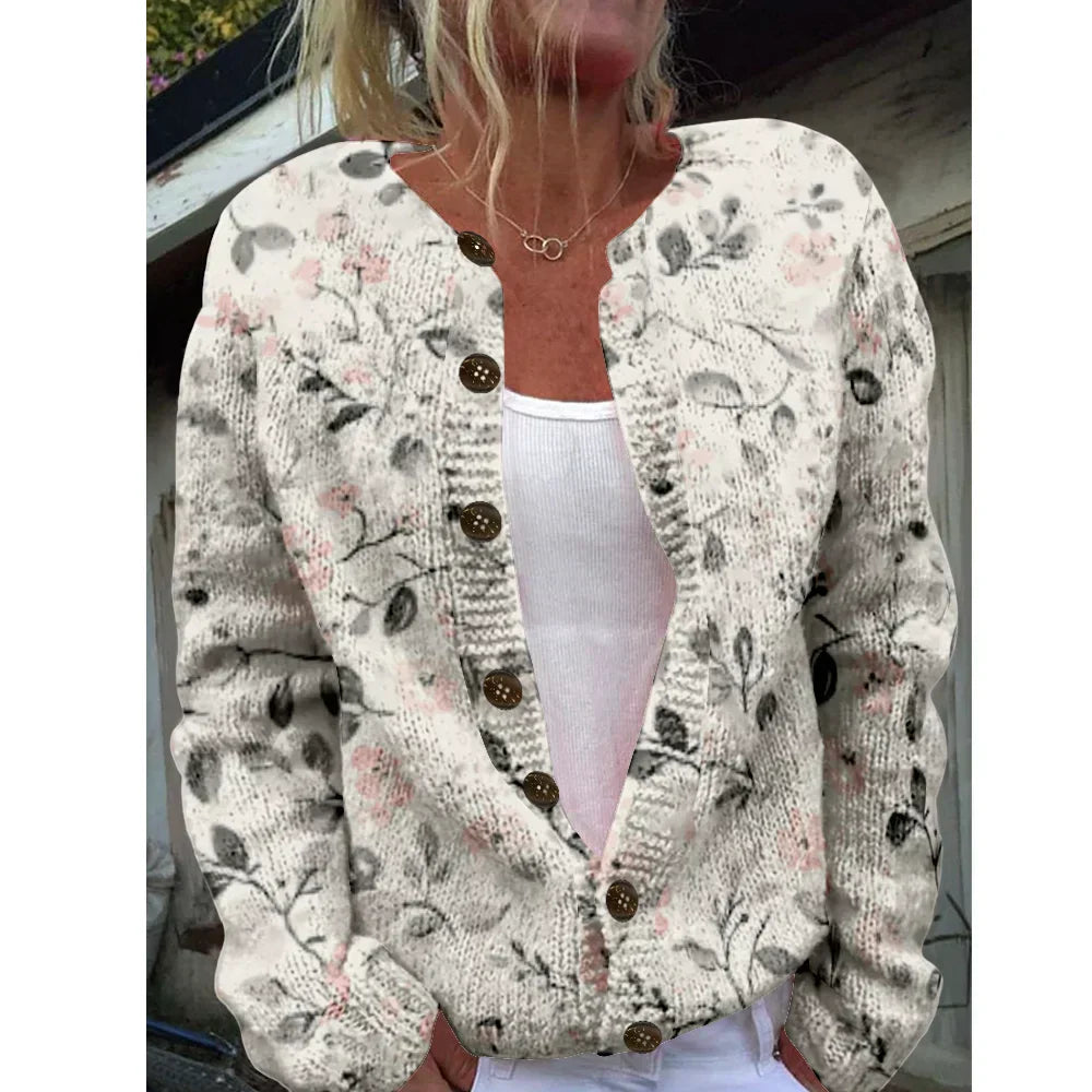 Beverly | Stilfuld cardigan med print