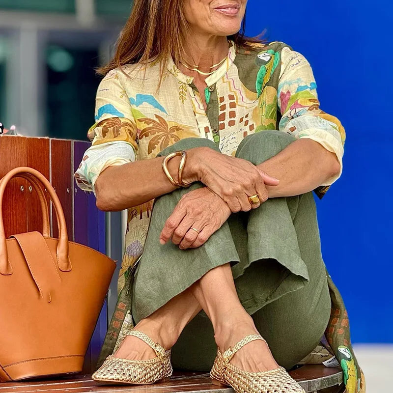 Miréliane – Elegant linned sæt