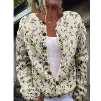 Marie | Elegant cardigan med print