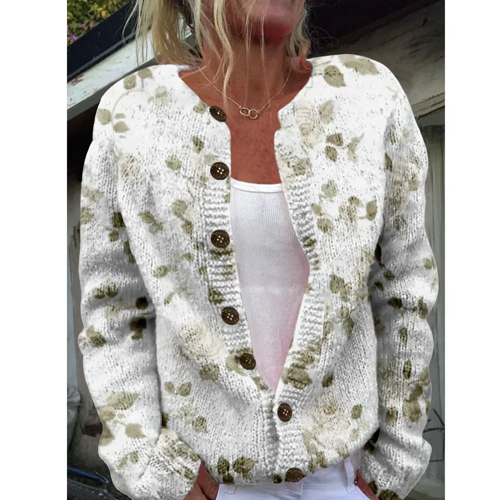Jonna | Elegant cardigan med print