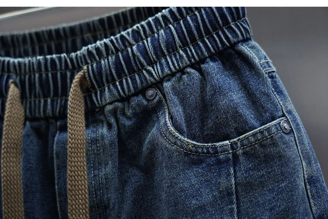 Laurent™ | Baggy Denim Bukser med Bælte