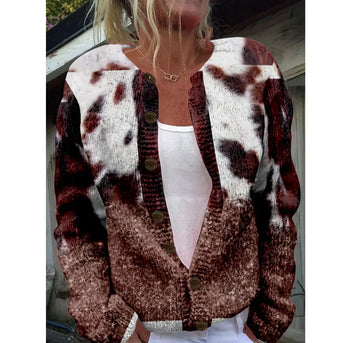 Corinne | Elegant cardigan med print
