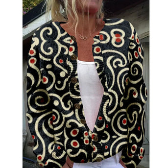 Gaby | Elegant cardigan med print