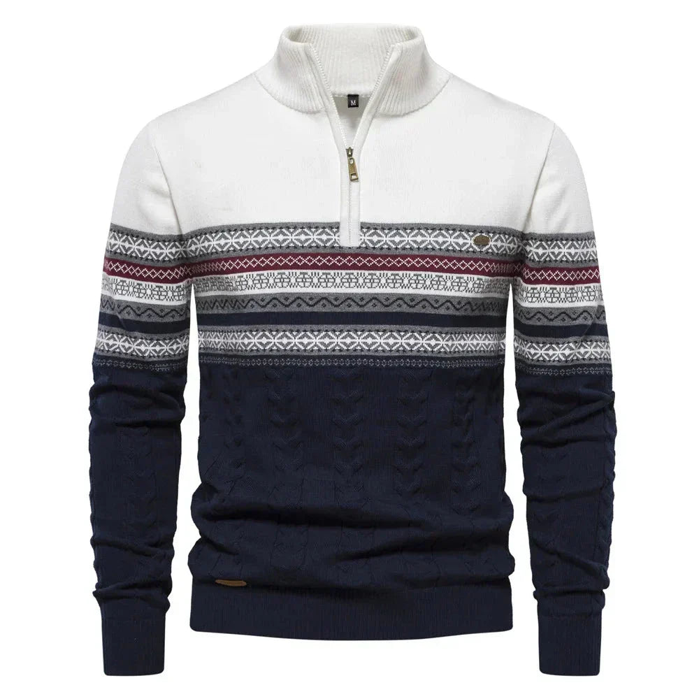 Jean™ | Pullover med Subtile Mønstre