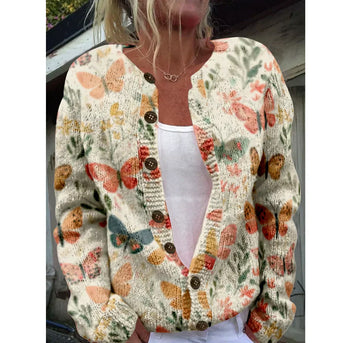 Betty | Elegant cardigan med print