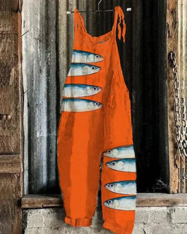 Marini™ | Kunstnerisk Jumpsuit Sardine Ocean