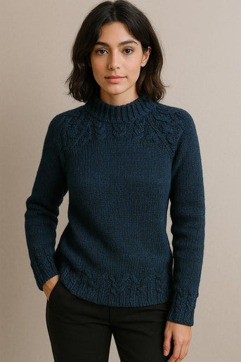 Bernadette | Vintage sweater med høj krave