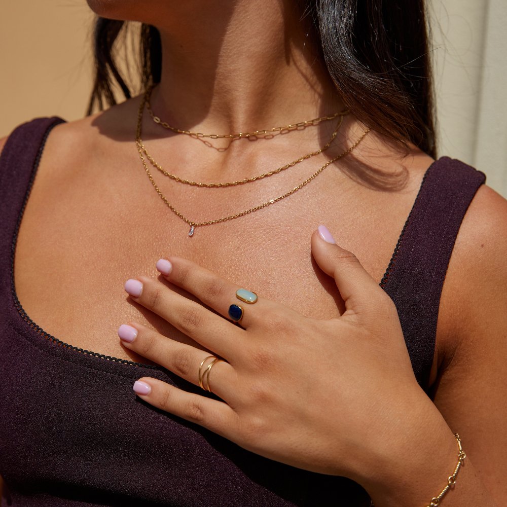 Viklet Ring med Akvamarin