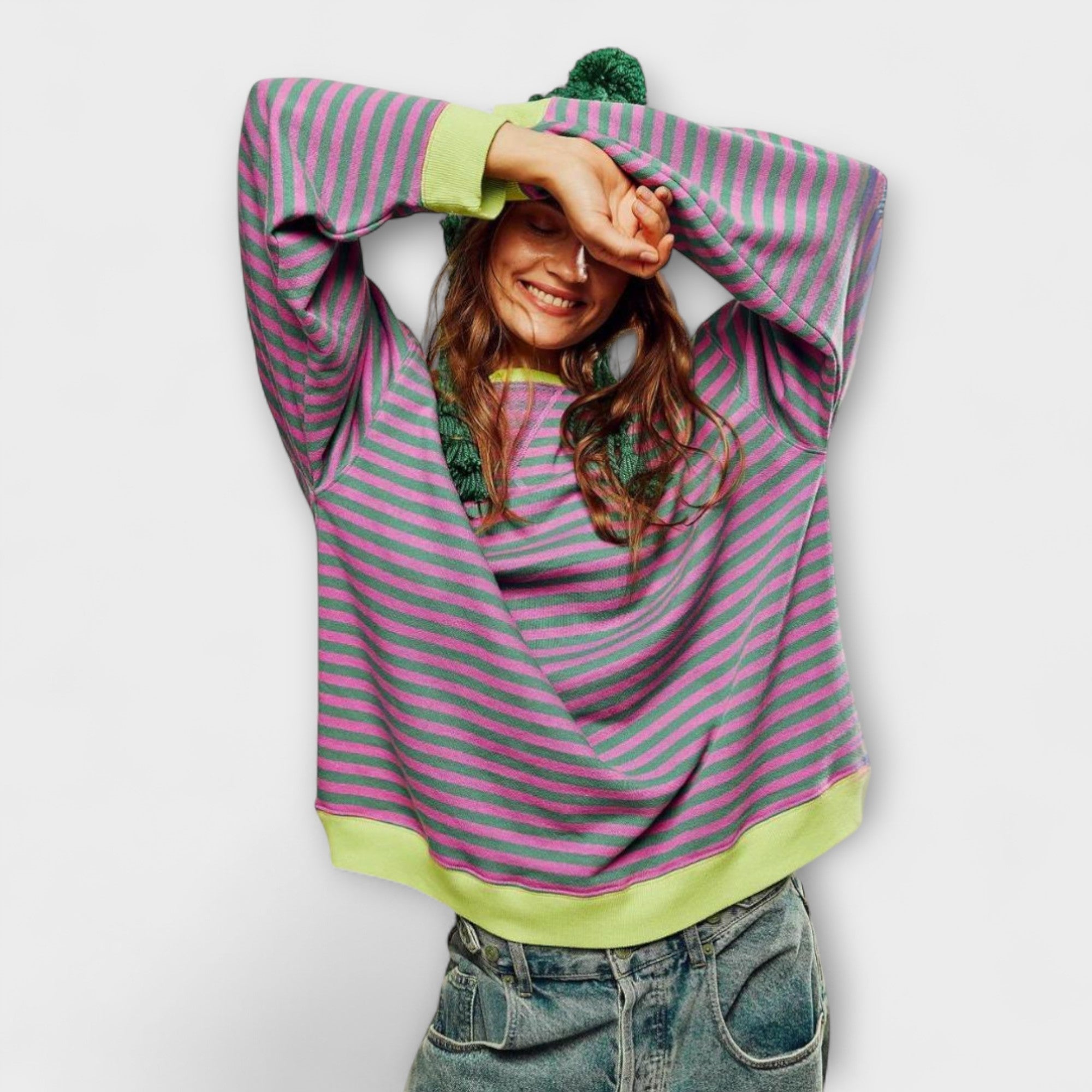 Ariselle – Komfortabel Oversized Striktrøje