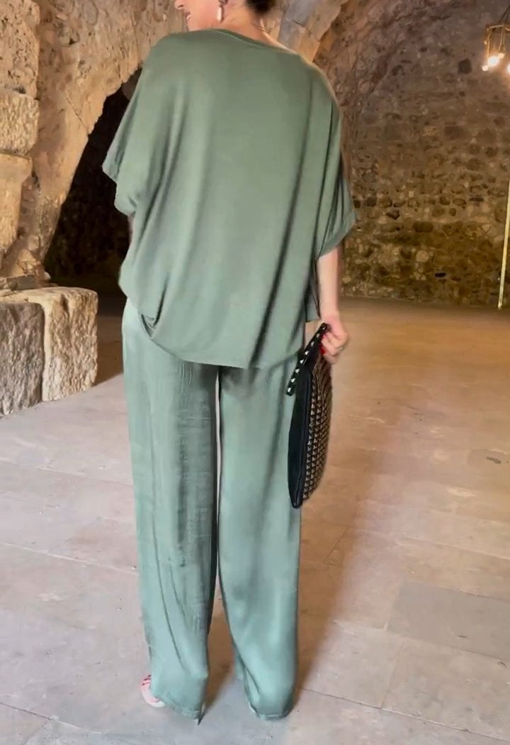 Elena | Casual to-delt sæt med rund hals