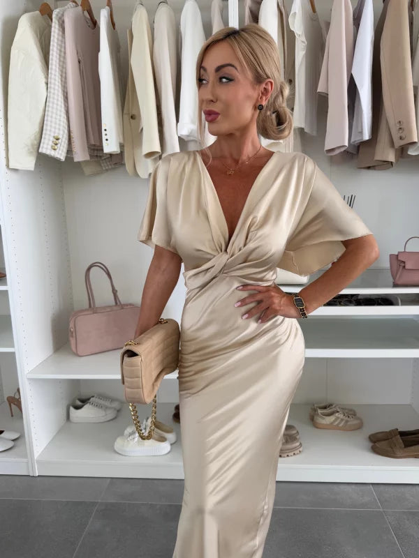 Fina™ | Lang Satin Kjole