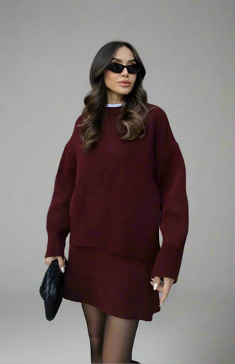 Miloria – Strikket trøje med matchende nederdel til piger